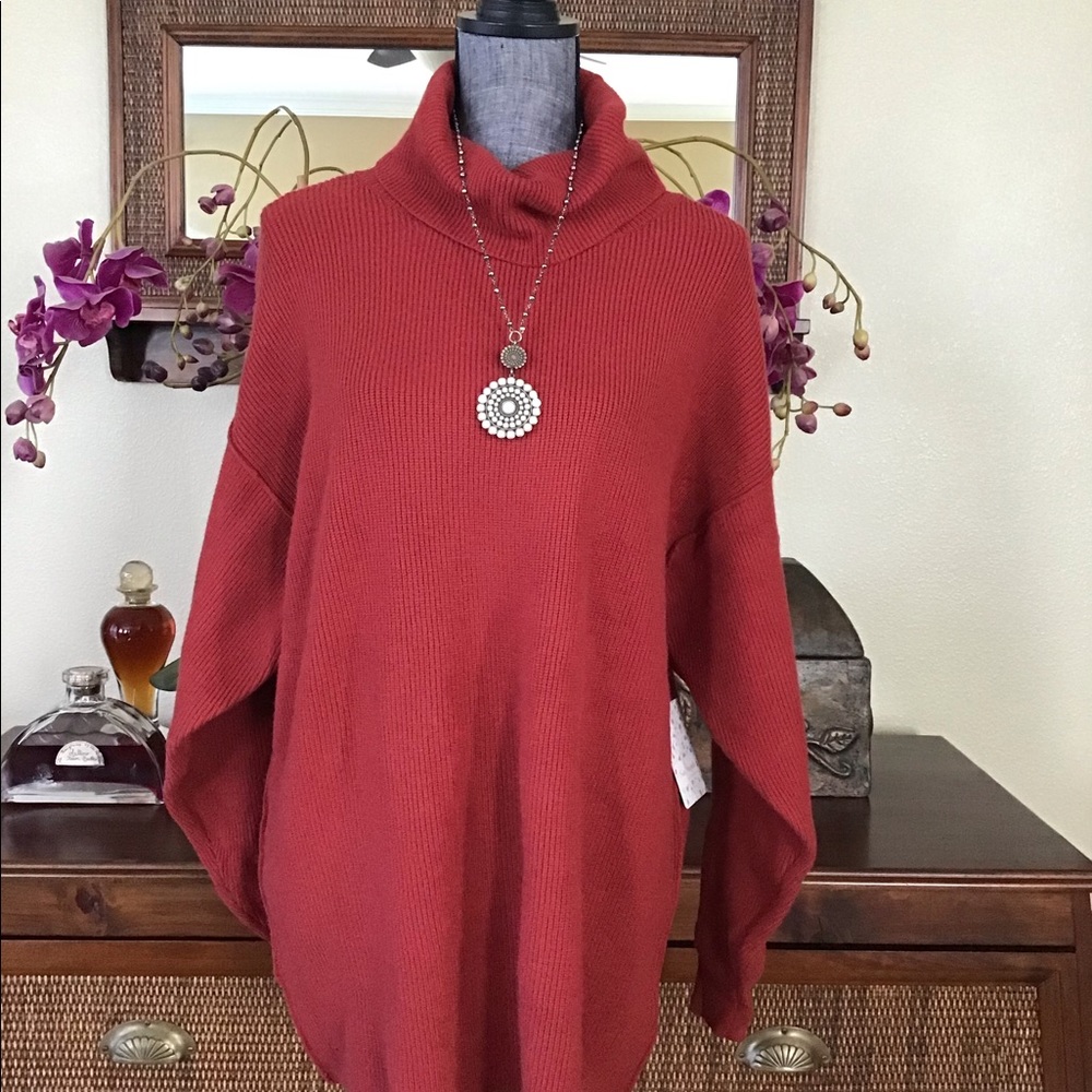 Free People Softly Structured Tunic Sweater. NWT. - Picture 7 of 8